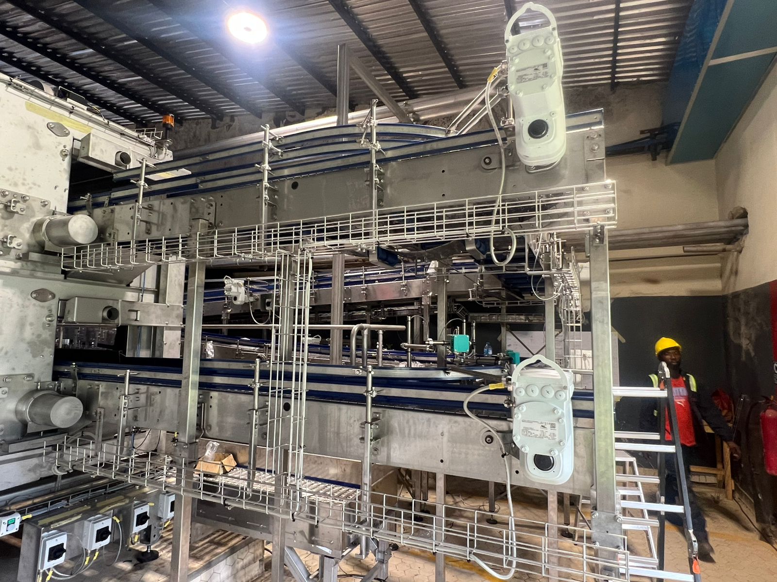 Industrial production facility with integrated process systems