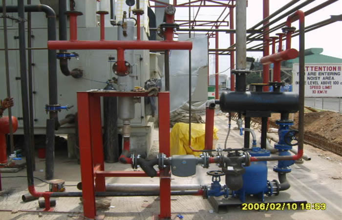 Industrial fire and utility pipework installation